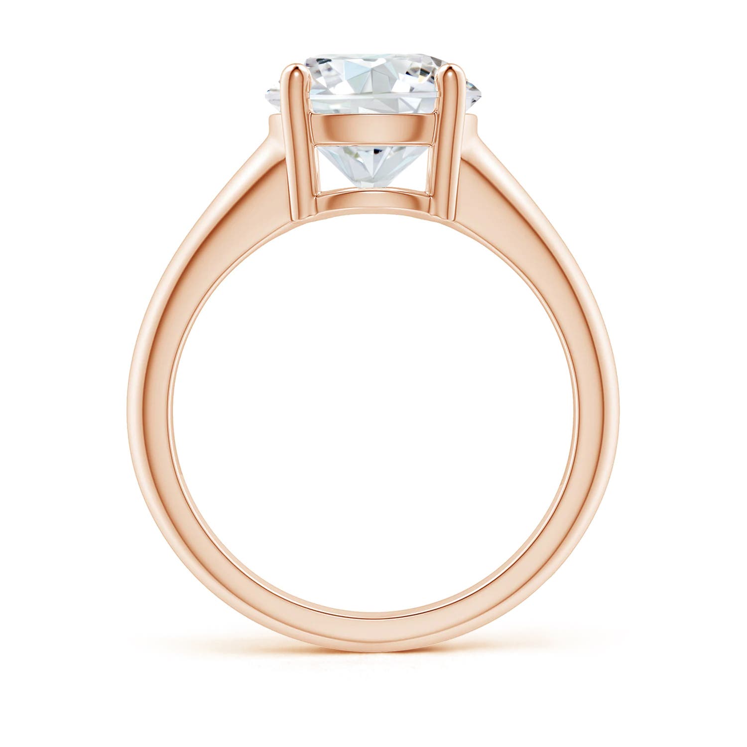 9.2mm FGVS Lab-Grown Round Diamond Solitaire Engagement Ring in Rose Gold