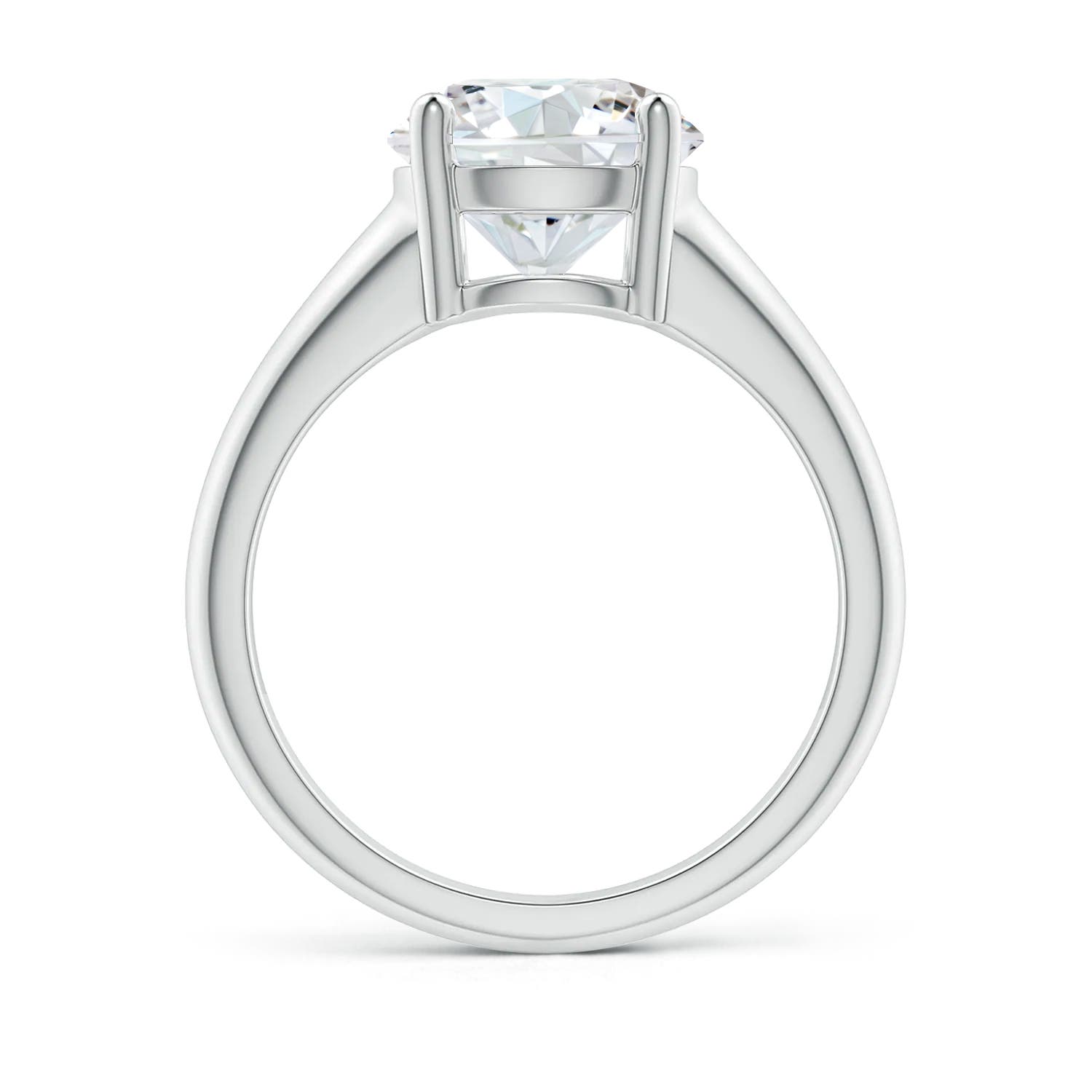 9.2mm FGVS Lab-Grown Round Diamond Solitaire Engagement Ring in S999 Silver