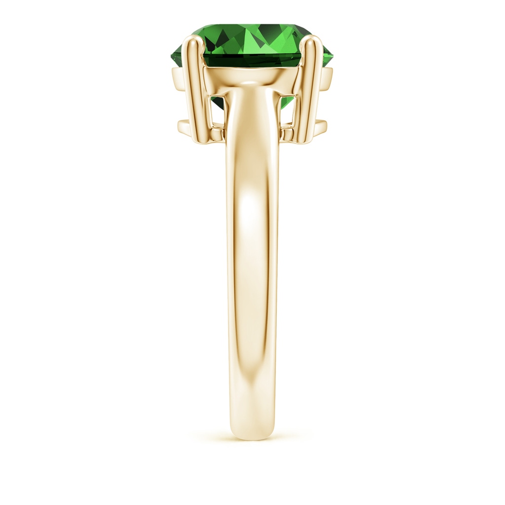 10mm Labgrown Lab-Grown Round Emerald Solitaire Engagement Ring in Yellow Gold Side 299