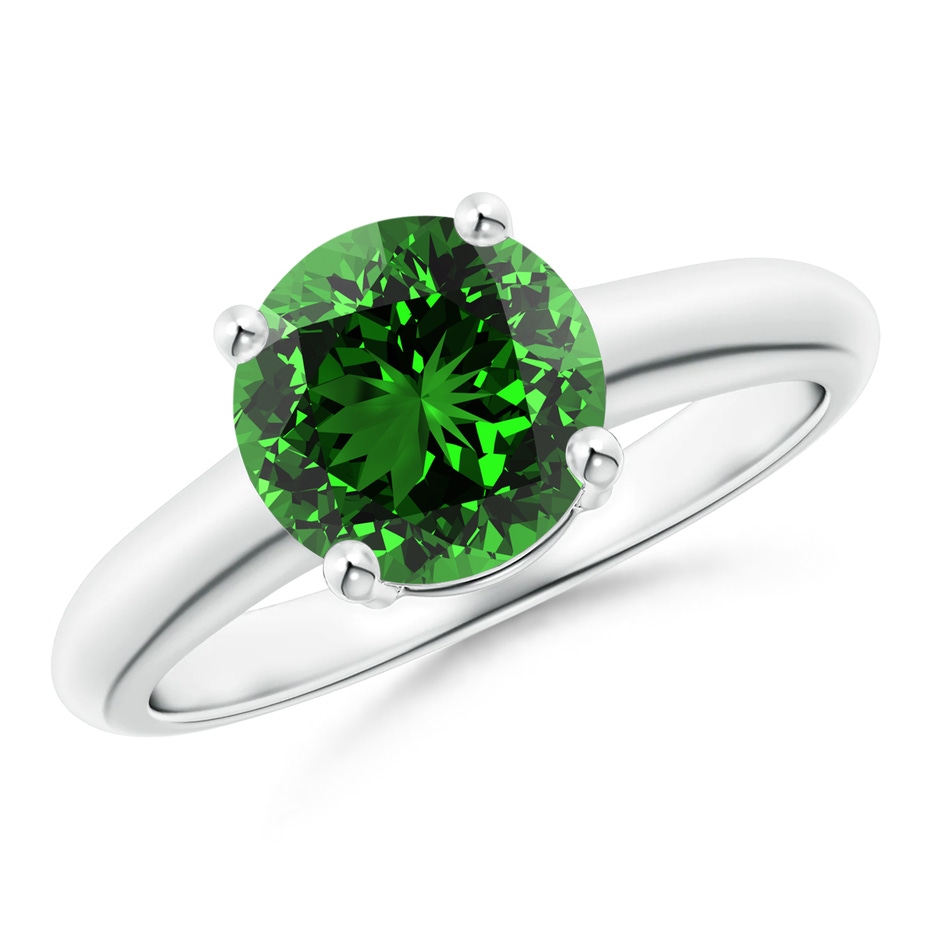 8mm Labgrown Lab-Grown Round Emerald Solitaire Engagement Ring in P950 Platinum 