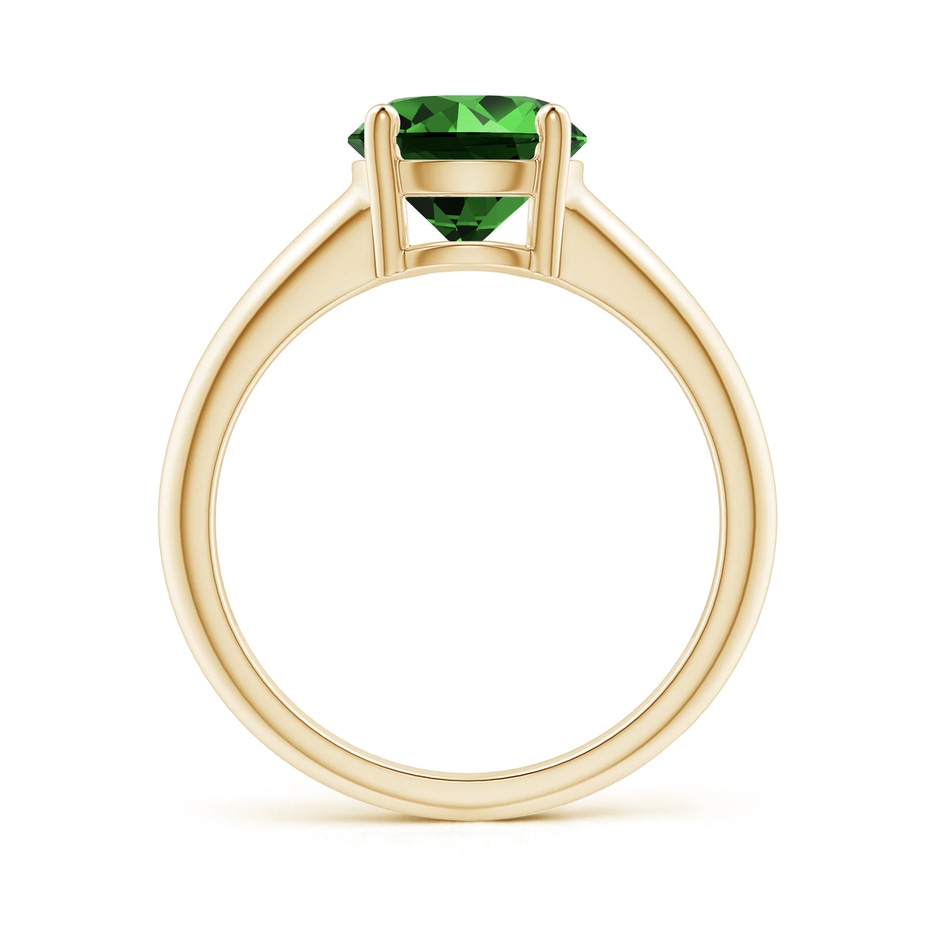 8mm Labgrown Lab-Grown Round Emerald Solitaire Engagement Ring in Yellow Gold side 199