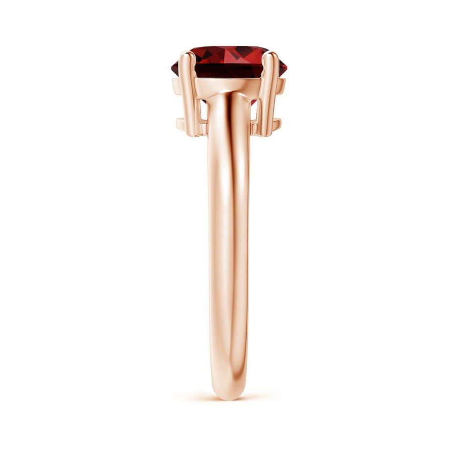 8mm Labgrown Lab-Grown Round Ruby Solitaire Engagement Ring in Rose Gold side 299