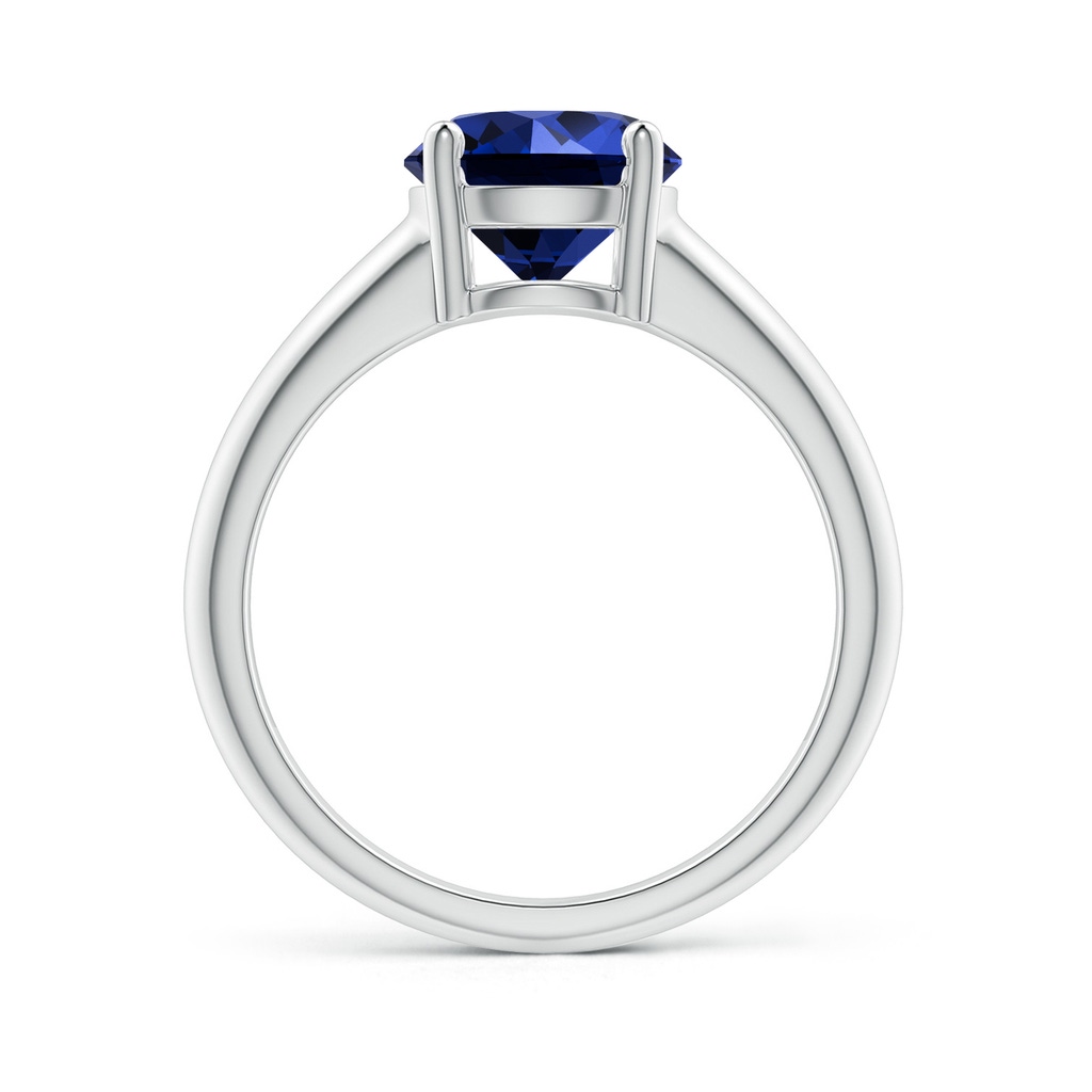 8mm Labgrown Lab-Grown Round Blue Sapphire Solitaire Engagement Ring in White Gold Side 199