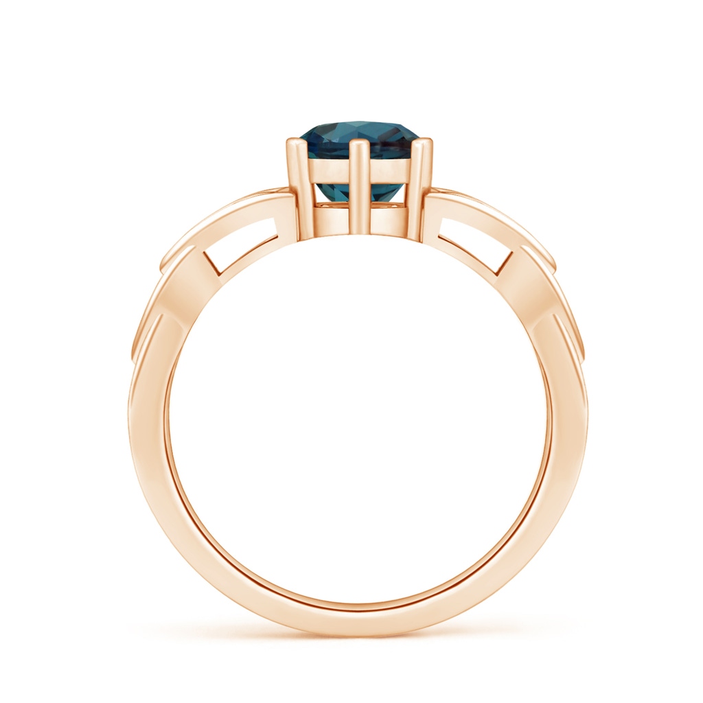6mm Labgrown Solitaire Round Lab-Grown Alexandrite Celtic Knot Ring in Rose Gold - side 199