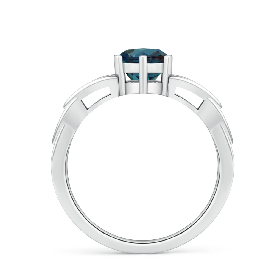 6mm Labgrown Solitaire Round Lab-Grown Alexandrite Celtic Knot Ring in White Gold side 199