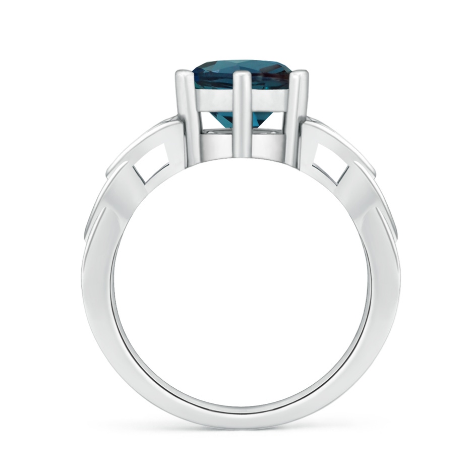 8mm Labgrown Solitaire Round Lab-Grown Alexandrite Celtic Knot Ring in White Gold side 199