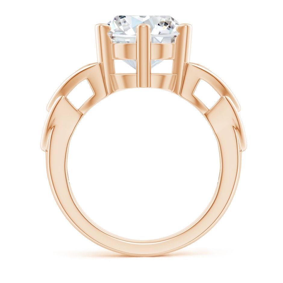 10.1mm FGVS Lab-Grown Solitaire Round Diamond Celtic Knot Ring in Rose Gold side 199