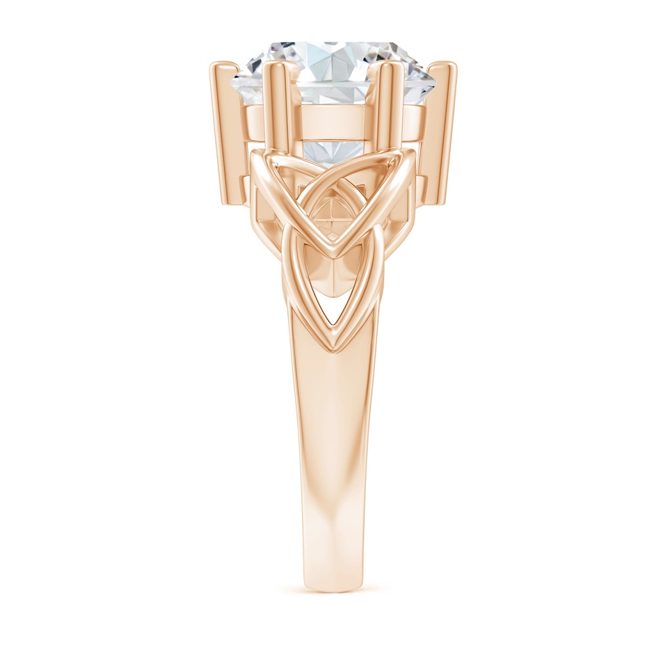 10.1mm FGVS Lab-Grown Solitaire Round Diamond Celtic Knot Ring in Rose Gold side 299