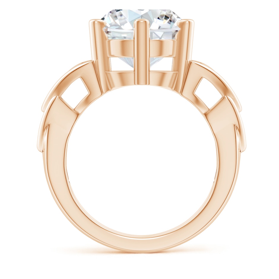 11.1mm FGVS Lab-Grown Solitaire Round Diamond Celtic Knot Ring in Rose Gold side 199