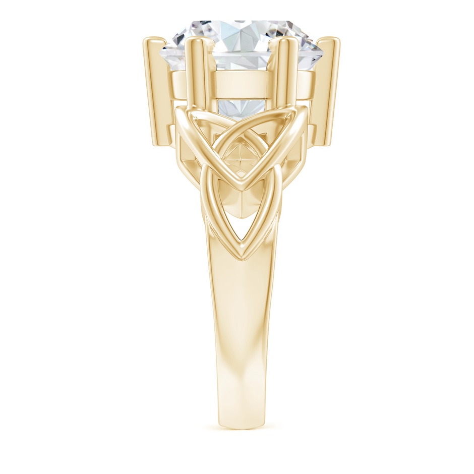11.1mm FGVS Lab-Grown Solitaire Round Diamond Celtic Knot Ring in Yellow Gold side 299
