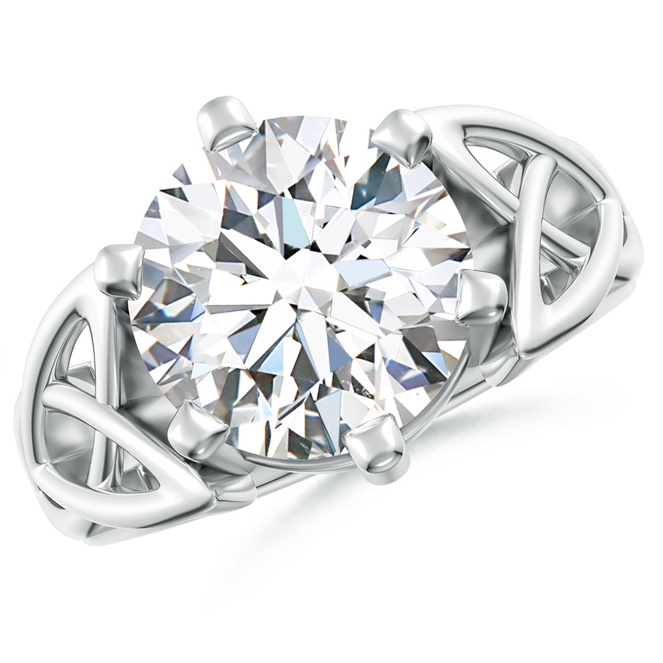 11.6mm FGVS Lab-Grown Solitaire Round Diamond Celtic Knot Ring in P950 Platinum 