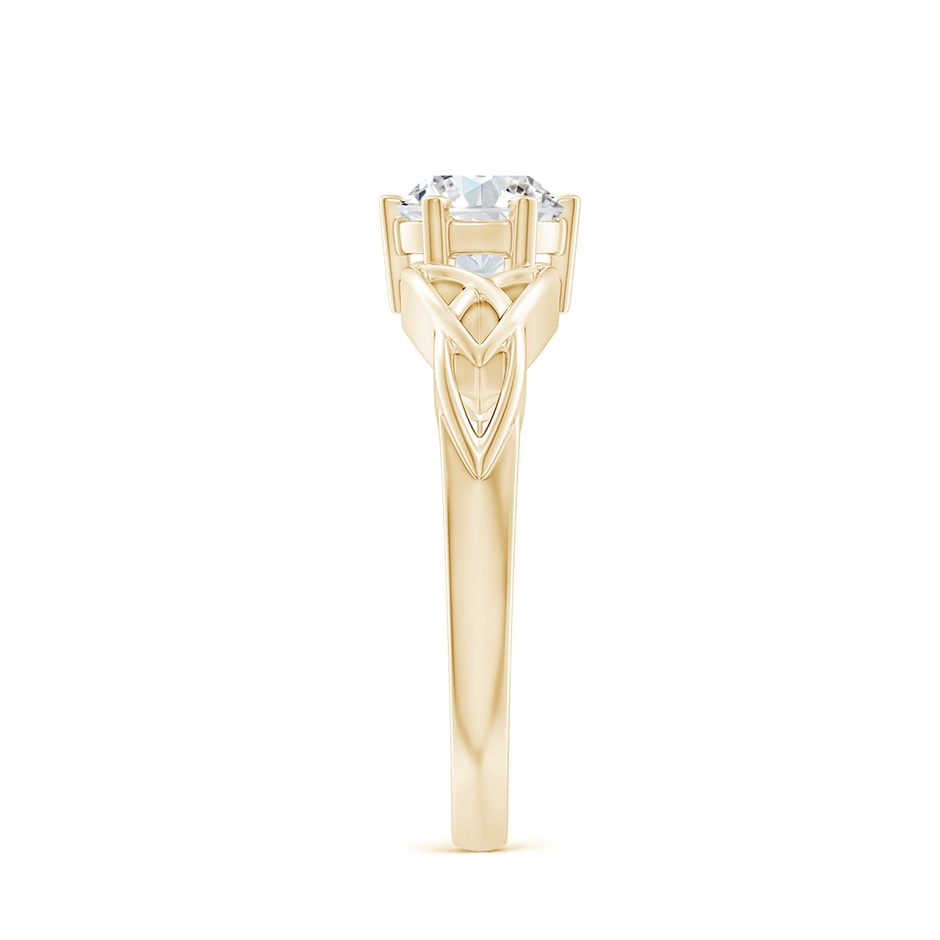 5.8mm FGVS Lab-Grown Solitaire Round Diamond Celtic Knot Ring in 9K Yellow Gold side 299