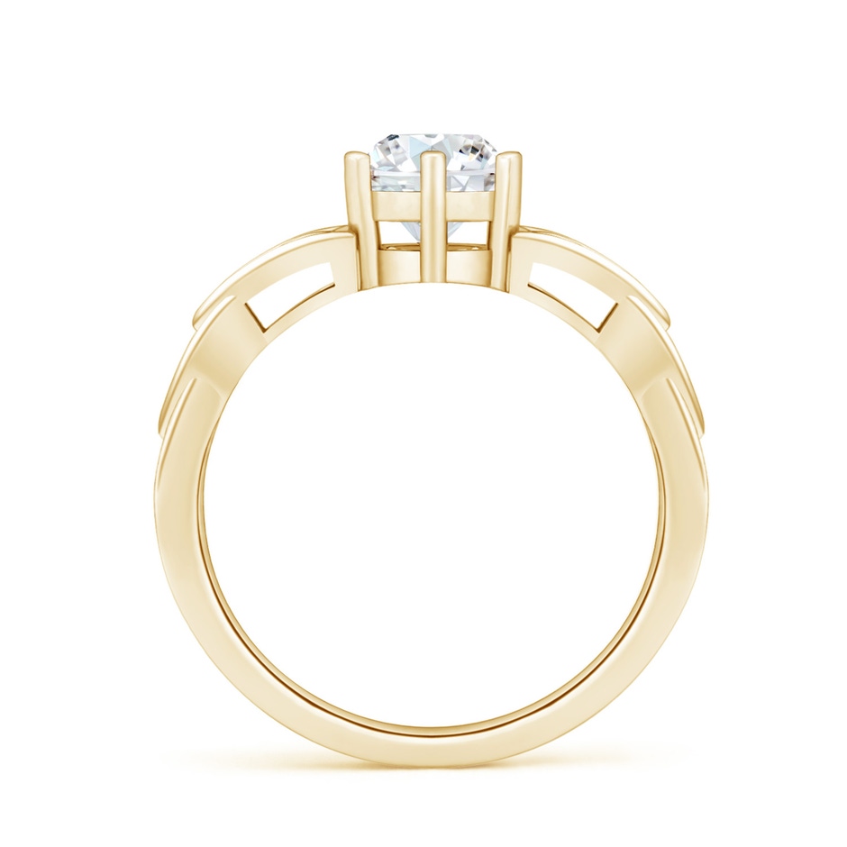 5.8mm FGVS Lab-Grown Solitaire Round Diamond Celtic Knot Ring in Yellow Gold side 199