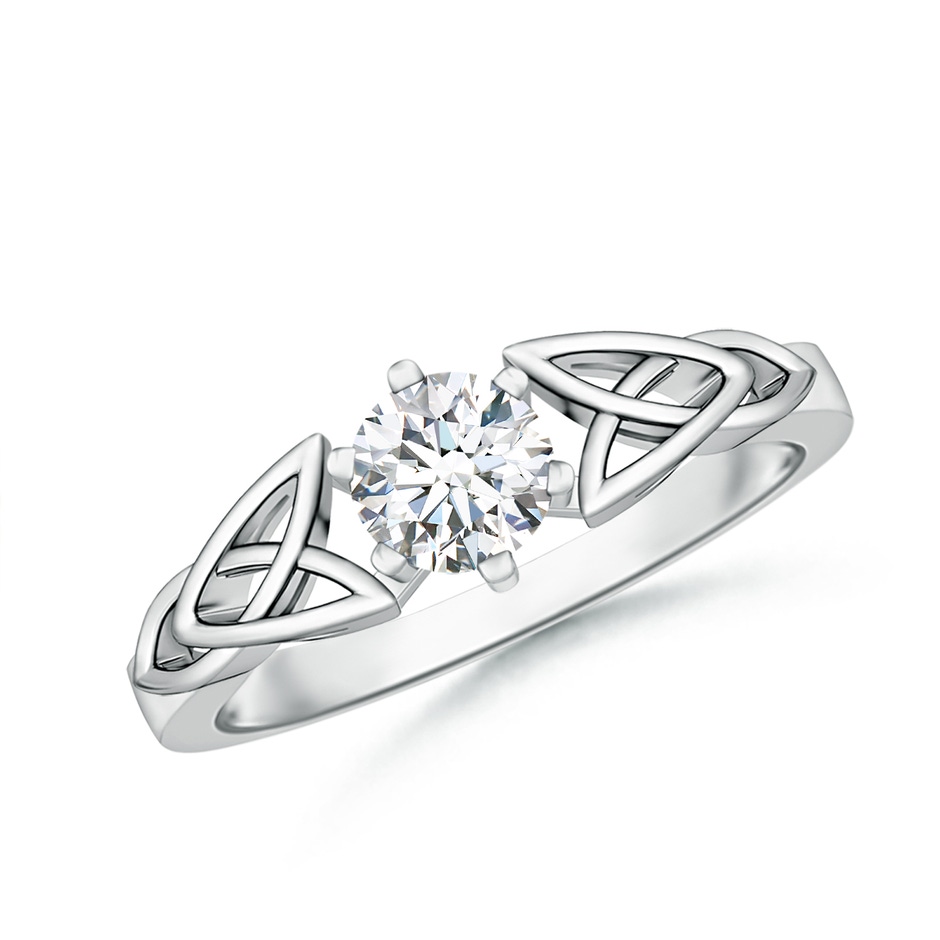 5mm FGVS Lab-Grown Solitaire Round Diamond Celtic Knot Ring in P950 Platinum 