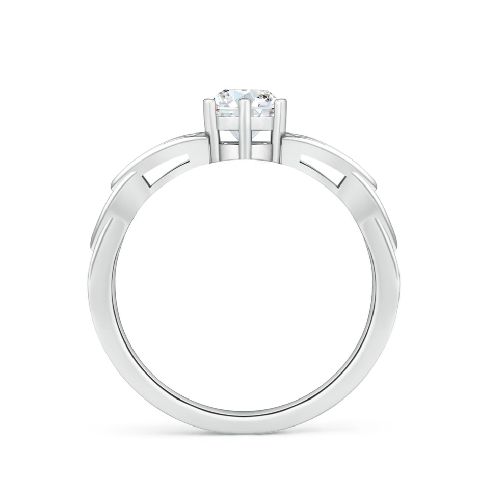 5mm FGVS Lab-Grown Solitaire Round Diamond Celtic Knot Ring in P950 Platinum side 199