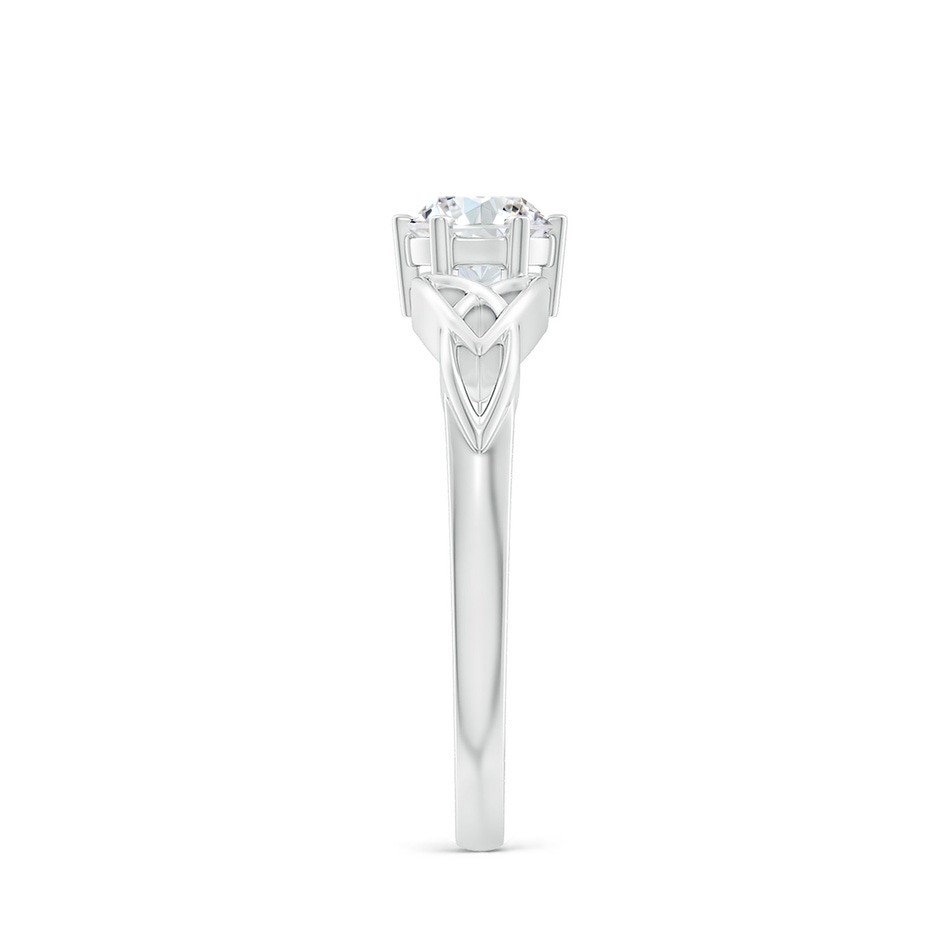5mm FGVS Lab-Grown Solitaire Round Diamond Celtic Knot Ring in P950 Platinum side 299