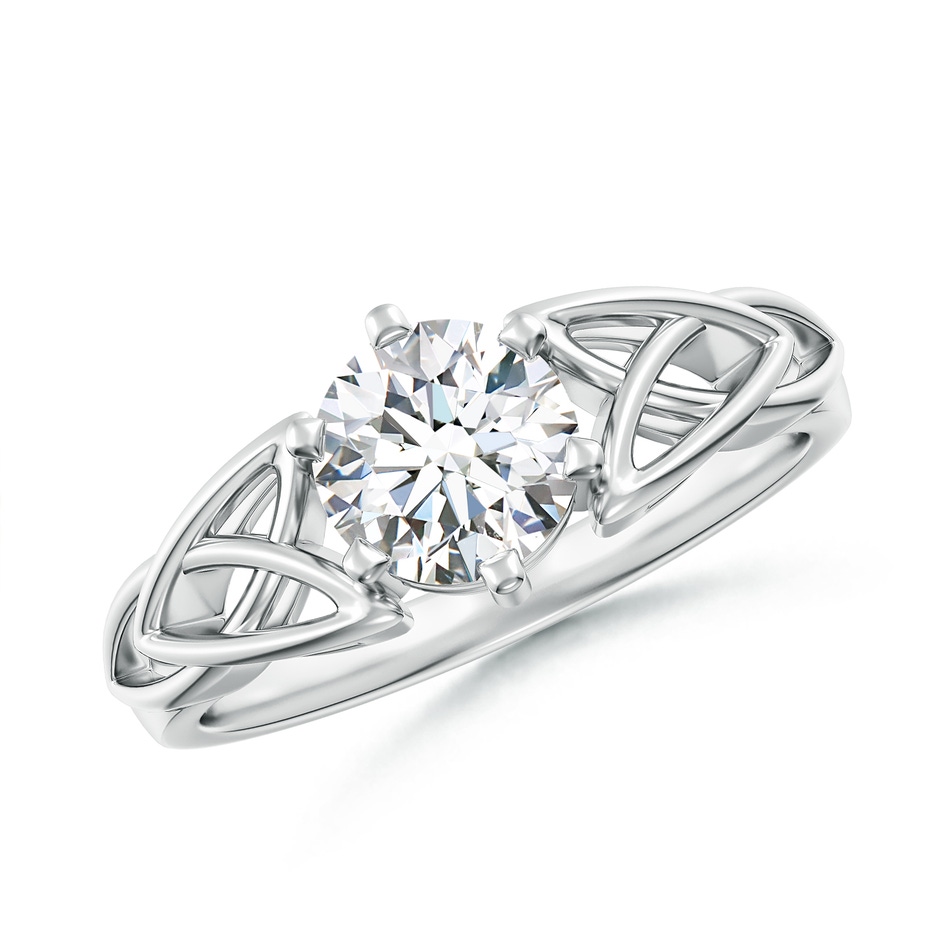 6.4mm FGVS Lab-Grown Solitaire Round Diamond Celtic Knot Ring in P950 Platinum 