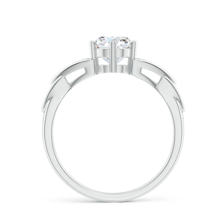6.4mm FGVS Lab-Grown Solitaire Round Diamond Celtic Knot Ring in P950 Platinum side 199
