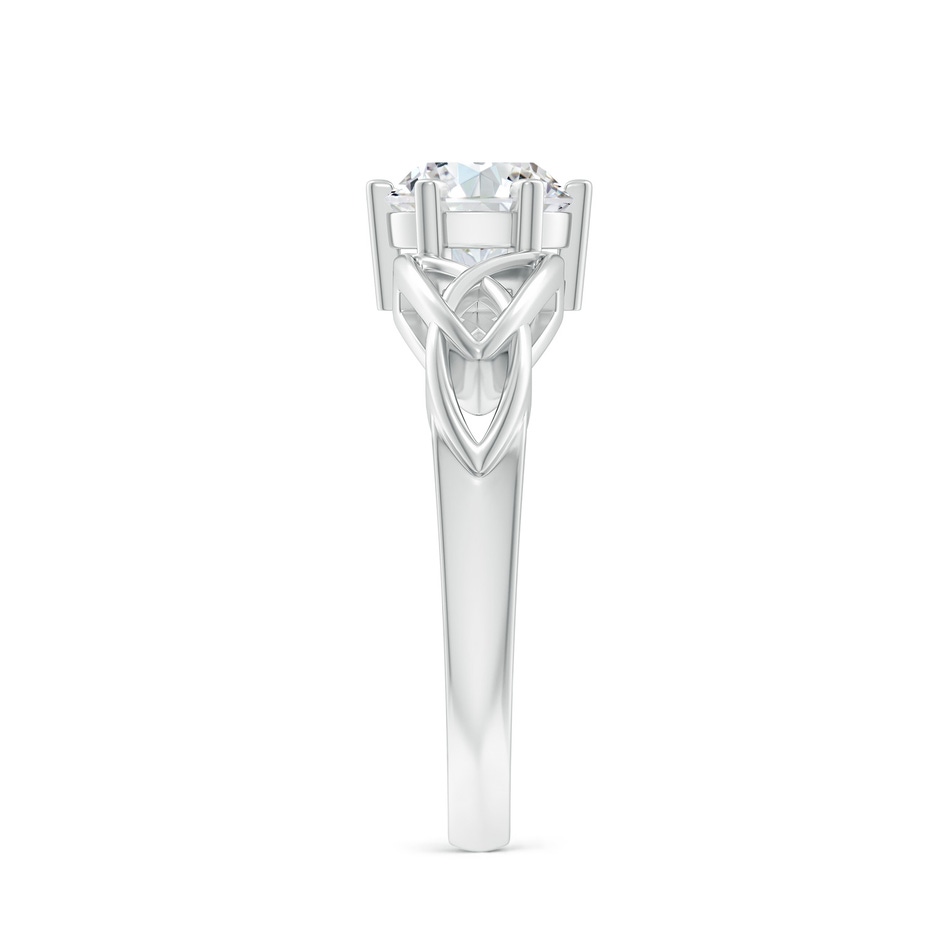 6.4mm FGVS Lab-Grown Solitaire Round Diamond Celtic Knot Ring in P950 Platinum side 299