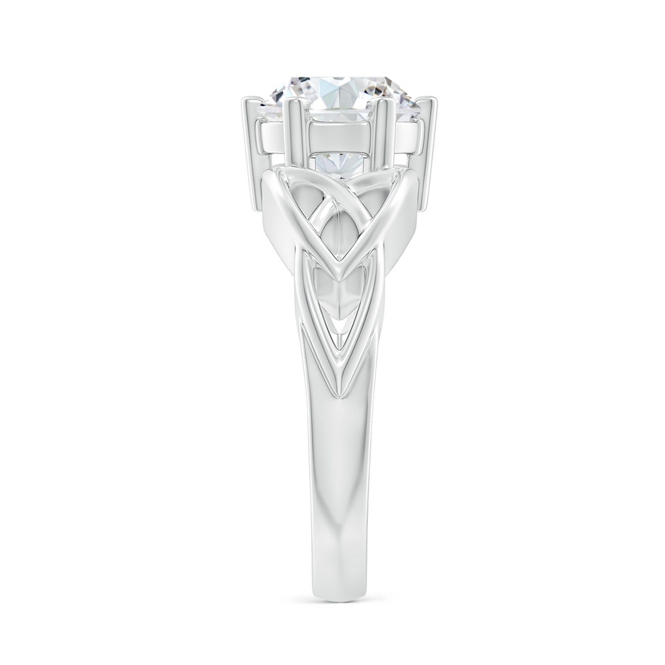 8.1mm FGVS Lab-Grown Solitaire Round Diamond Celtic Knot Ring in White Gold side 299