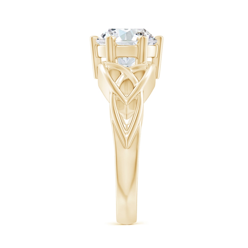 8.1mm FGVS Lab-Grown Solitaire Round Diamond Celtic Knot Ring in Yellow Gold side 299