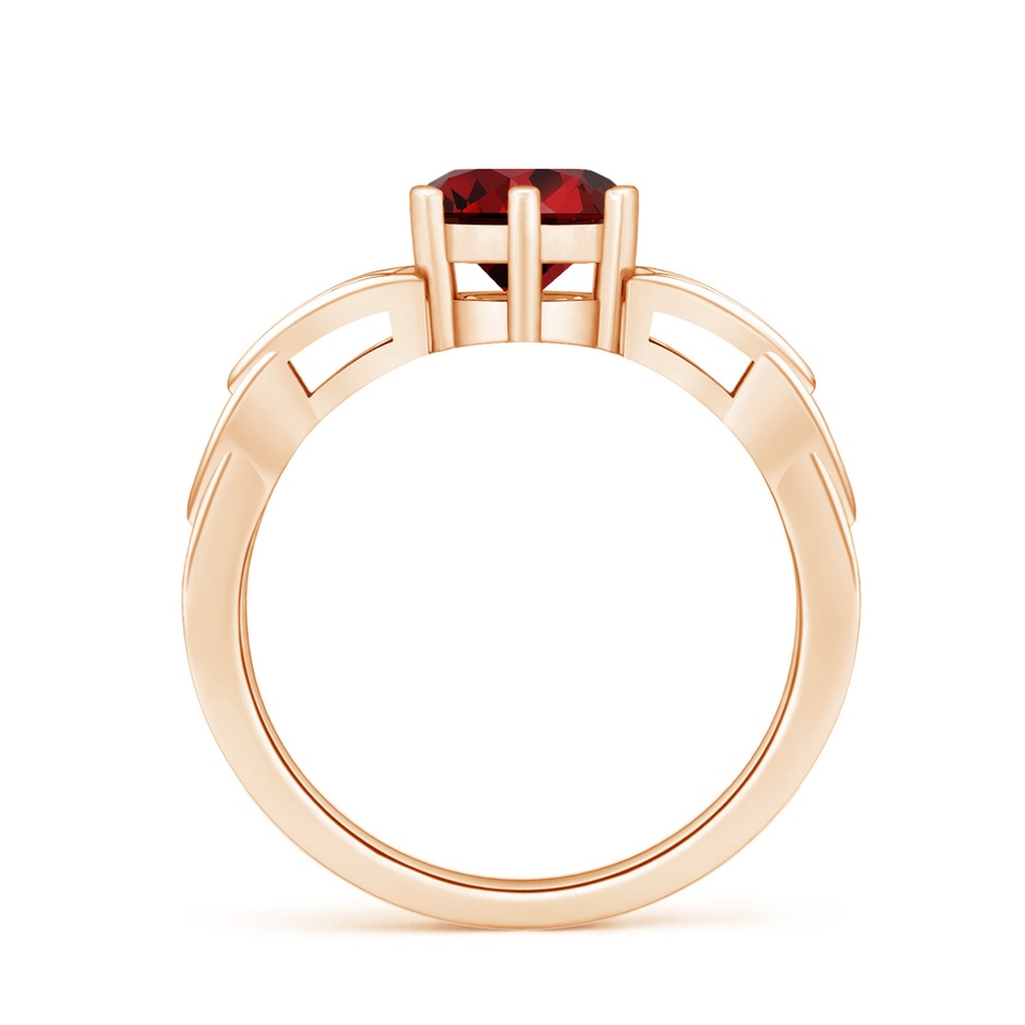 7mm Labgrown Lab-Grown Solitaire Round Ruby Celtic Knot Ring in Rose Gold side 199