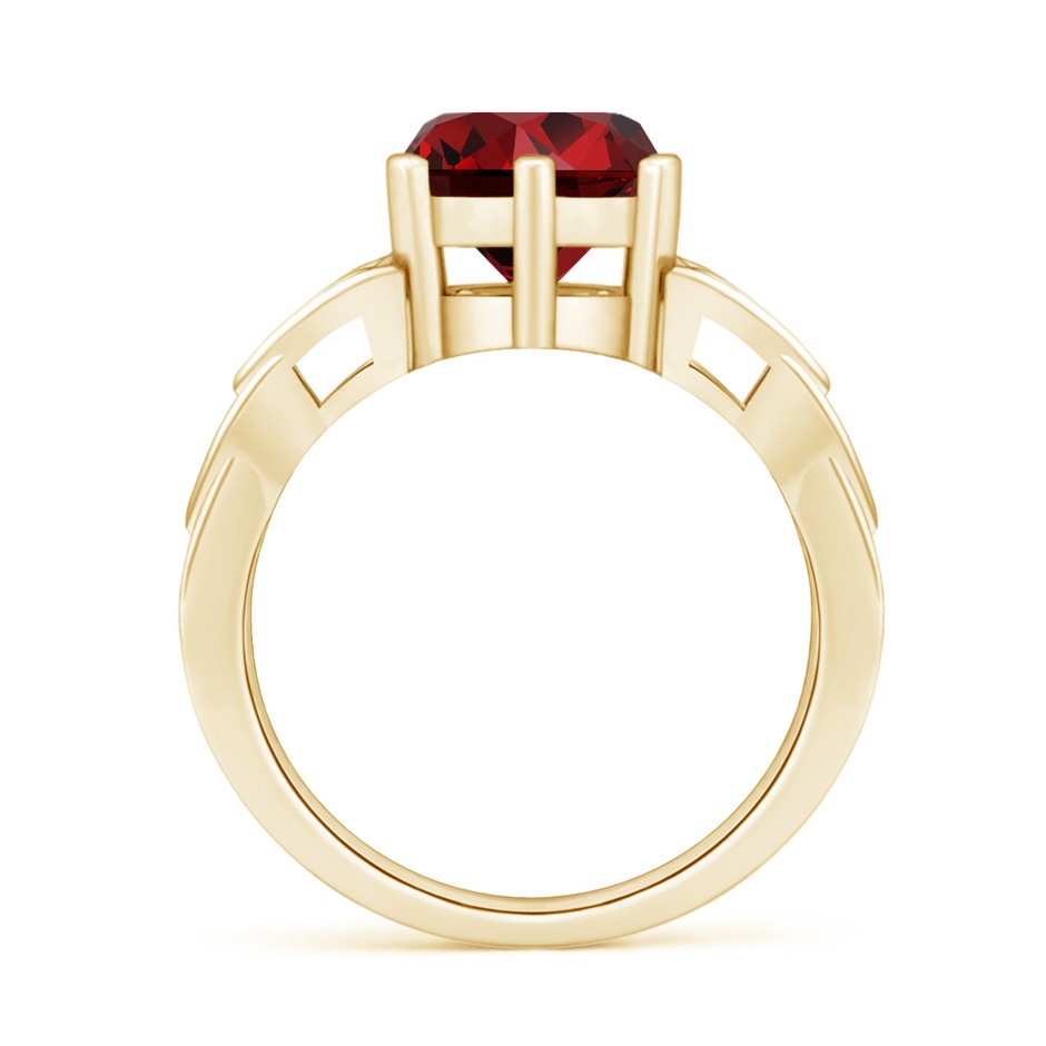 8mm Labgrown Lab-Grown Solitaire Round Ruby Celtic Knot Ring in Yellow Gold side 199