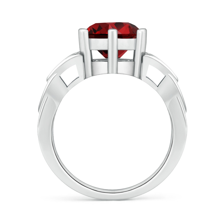 9mm Labgrown Lab-Grown Solitaire Round Ruby Celtic Knot Ring in P950 Platinum side 199