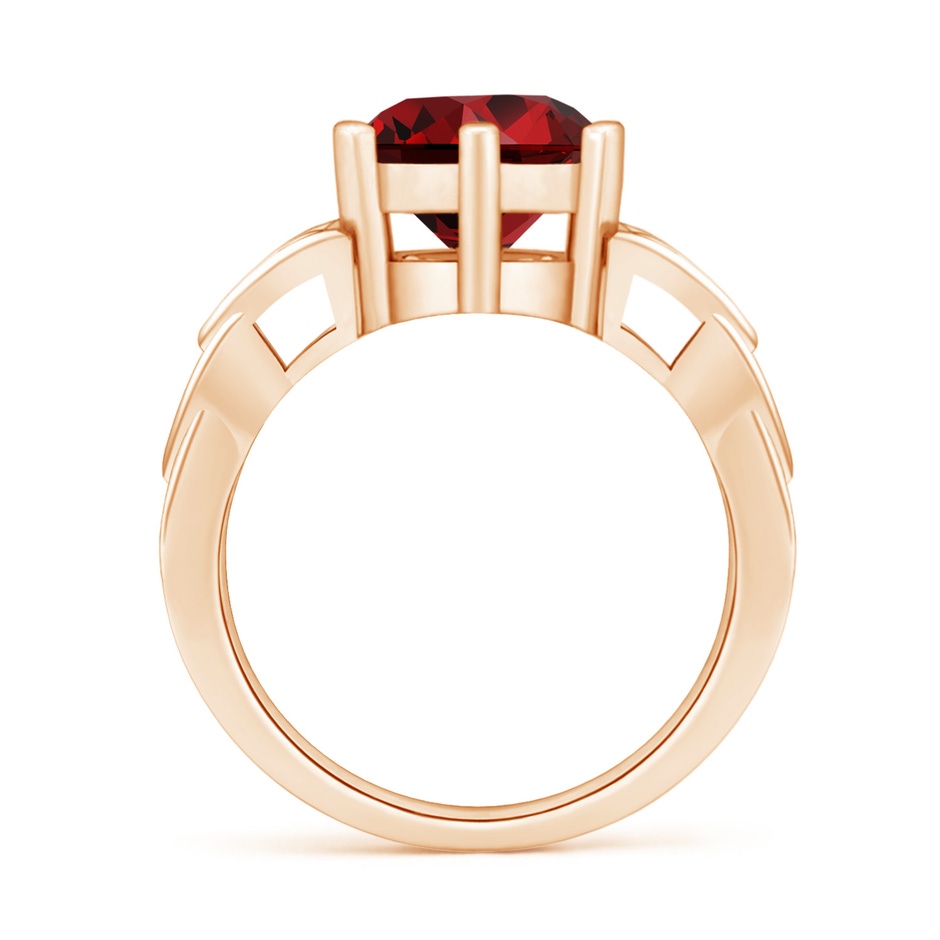 9mm Labgrown Lab-Grown Solitaire Round Ruby Celtic Knot Ring in Rose Gold side 199