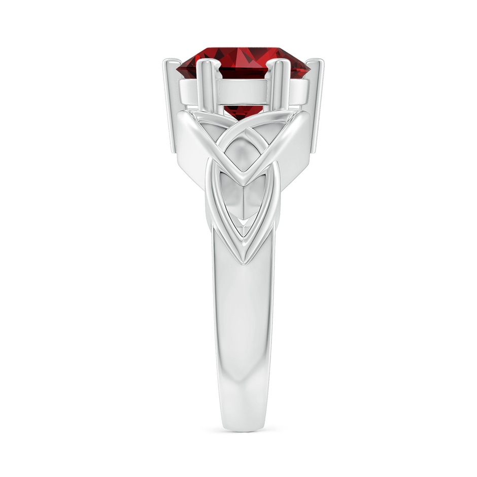 9mm Labgrown Lab-Grown Solitaire Round Ruby Celtic Knot Ring in White Gold side 299