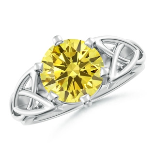 Round Fancy Intense, VS Lab Grown Yellow Diamond