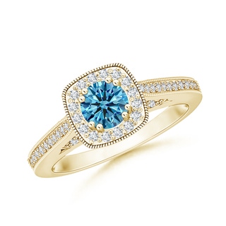 Round Fancy Intense, VS Lab Grown Blue Diamond