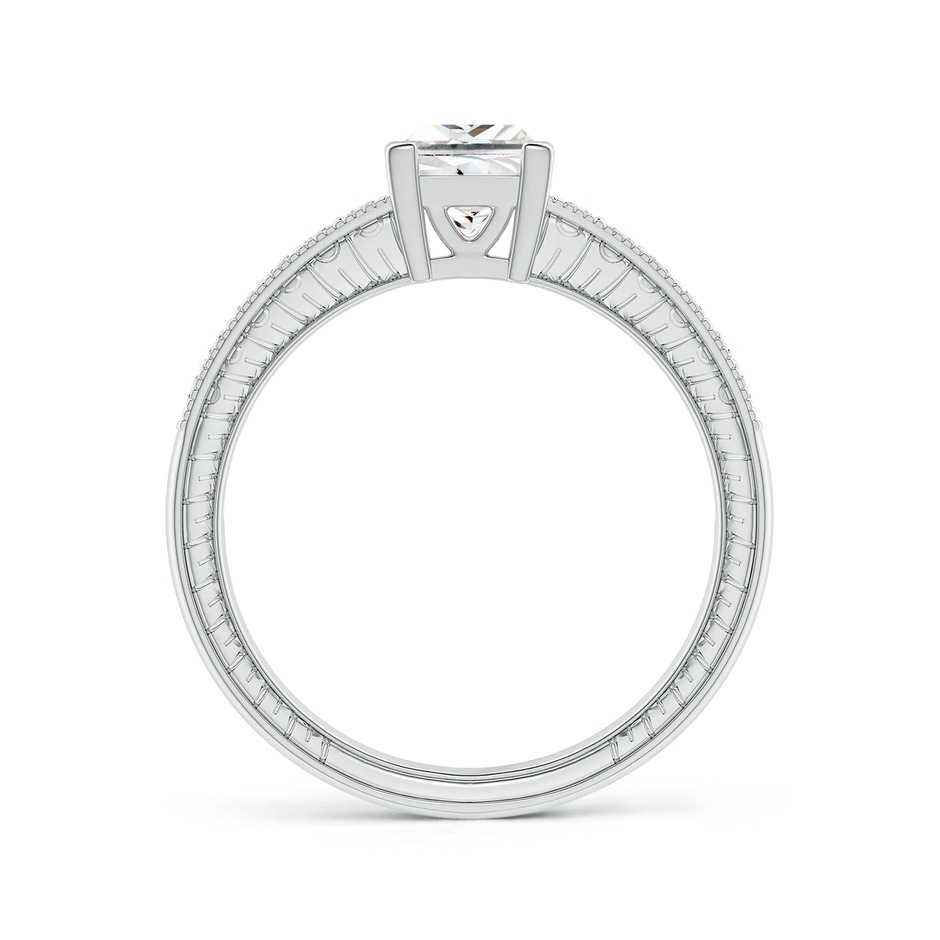 5mm FGVS Lab-Grown Princess Cut Diamond Solitaire Ring with Milgrain Detailing in P950 Platinum side 199