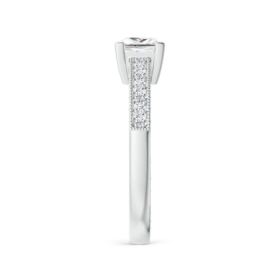 5mm FGVS Lab-Grown Princess Cut Diamond Solitaire Ring with Milgrain Detailing in P950 Platinum side 299