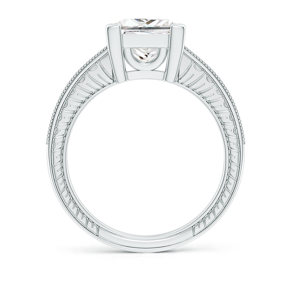 7.9mm FGVS Lab-Grown Princess Cut Diamond Solitaire Ring with Milgrain Detailing in P950 Platinum side 199