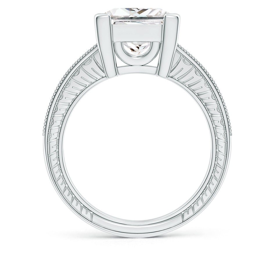 8.9mm FGVS Lab-Grown Princess Cut Diamond Solitaire Ring with Milgrain Detailing in P950 Platinum side 199