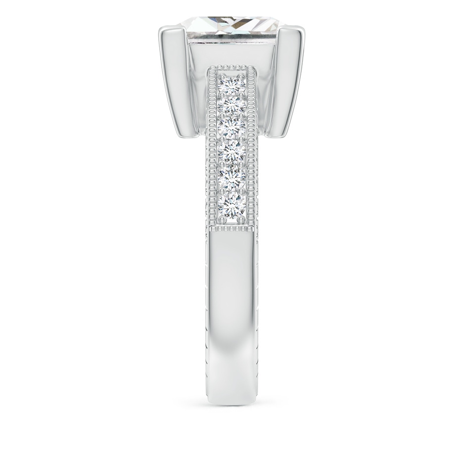 9.4mm FGVS Lab-Grown Princess Cut Diamond Solitaire Ring with Milgrain Detailing in P950 Platinum side 299
