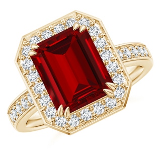 Emerald Cut Lab-Grown Lab Grown Ruby