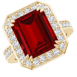 Emerald Cut Lab-Grown Lab Grown Ruby