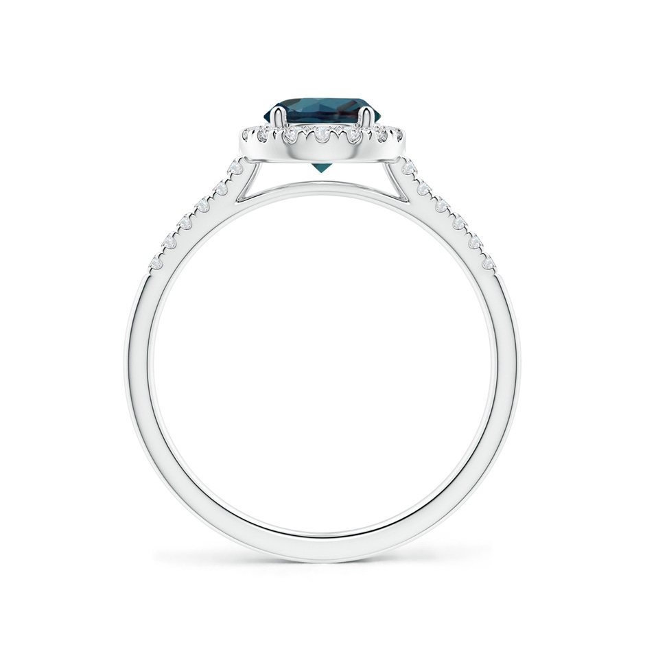 6mm Labgrown Round Lab-Grown Alexandrite Halo Ring with Diamond Accents in White Gold side 199