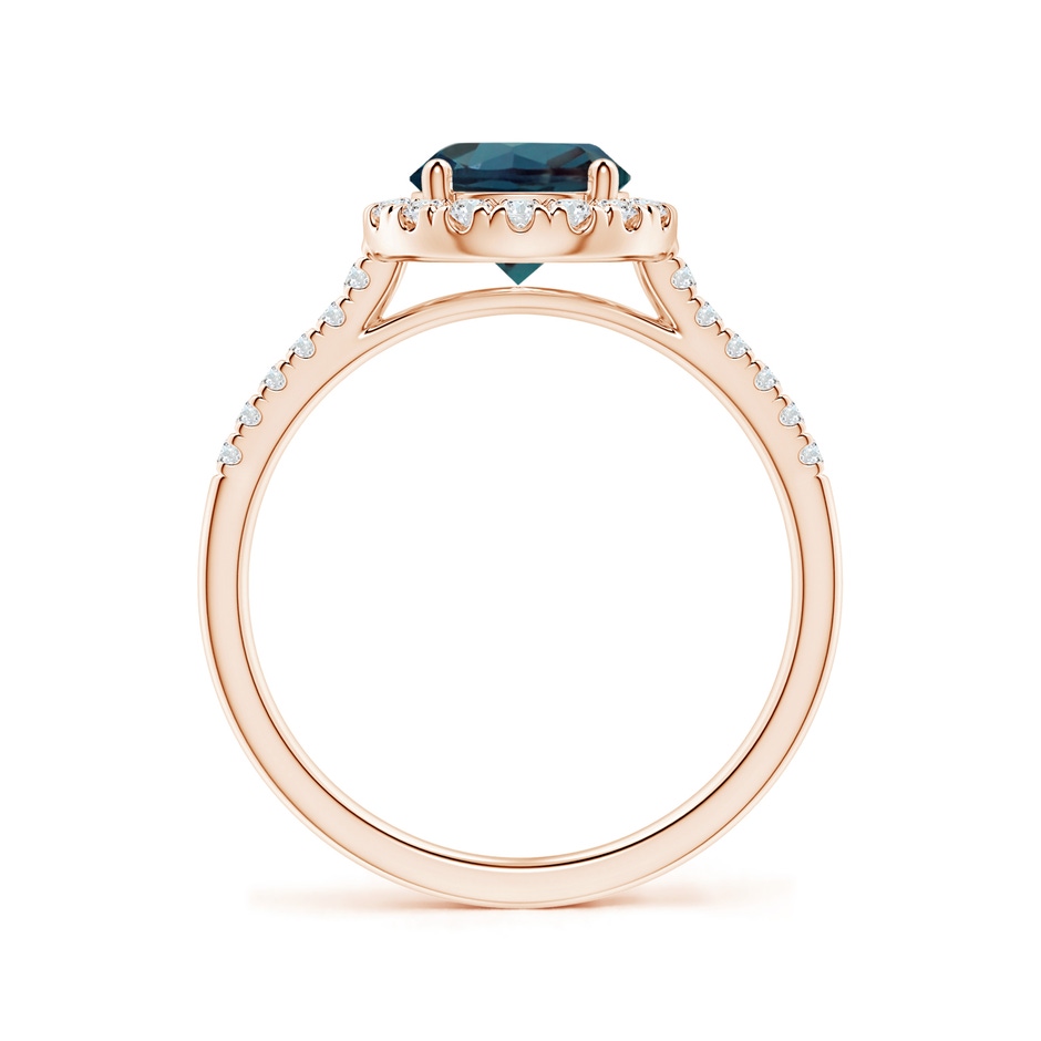 7mm Labgrown Round Lab-Grown Alexandrite Halo Ring with Diamond Accents in Rose Gold side 199