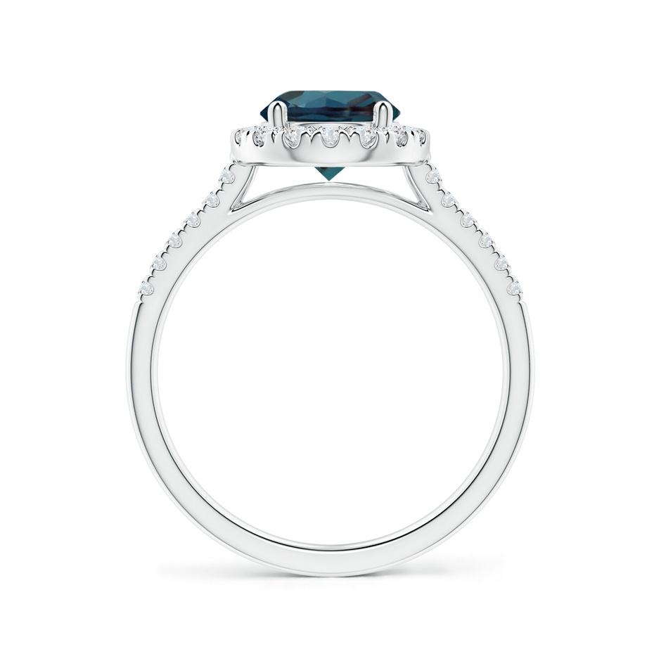 7mm Labgrown Round Lab-Grown Alexandrite Halo Ring with Diamond Accents in White Gold side 199