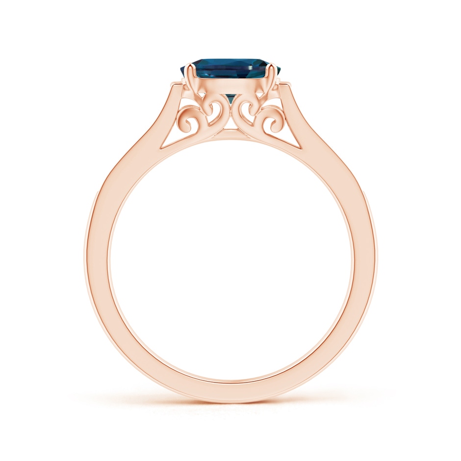 7x5mm Labgrown East-West Oval Lab-Grown Alexandrite Solitaire Ring with Diamonds in 18K Rose Gold side 199