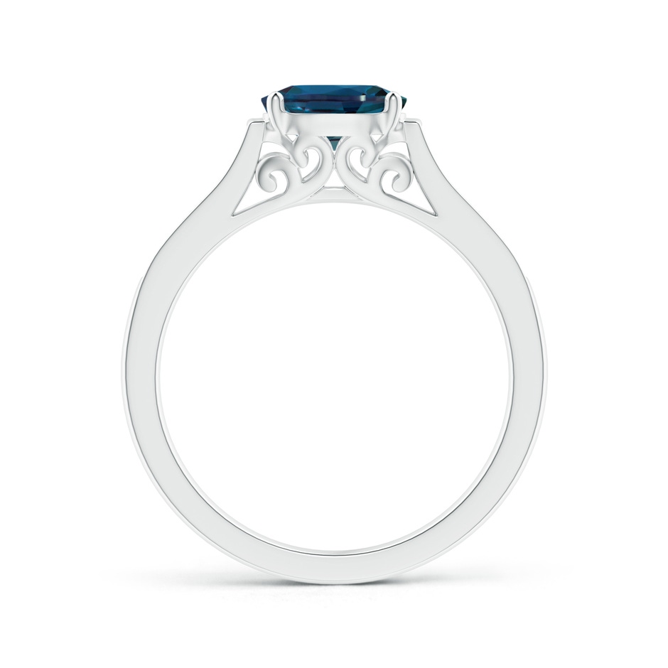 7x5mm Labgrown East-West Oval Lab-Grown Alexandrite Solitaire Ring with Diamonds in P950 Platinum side 199