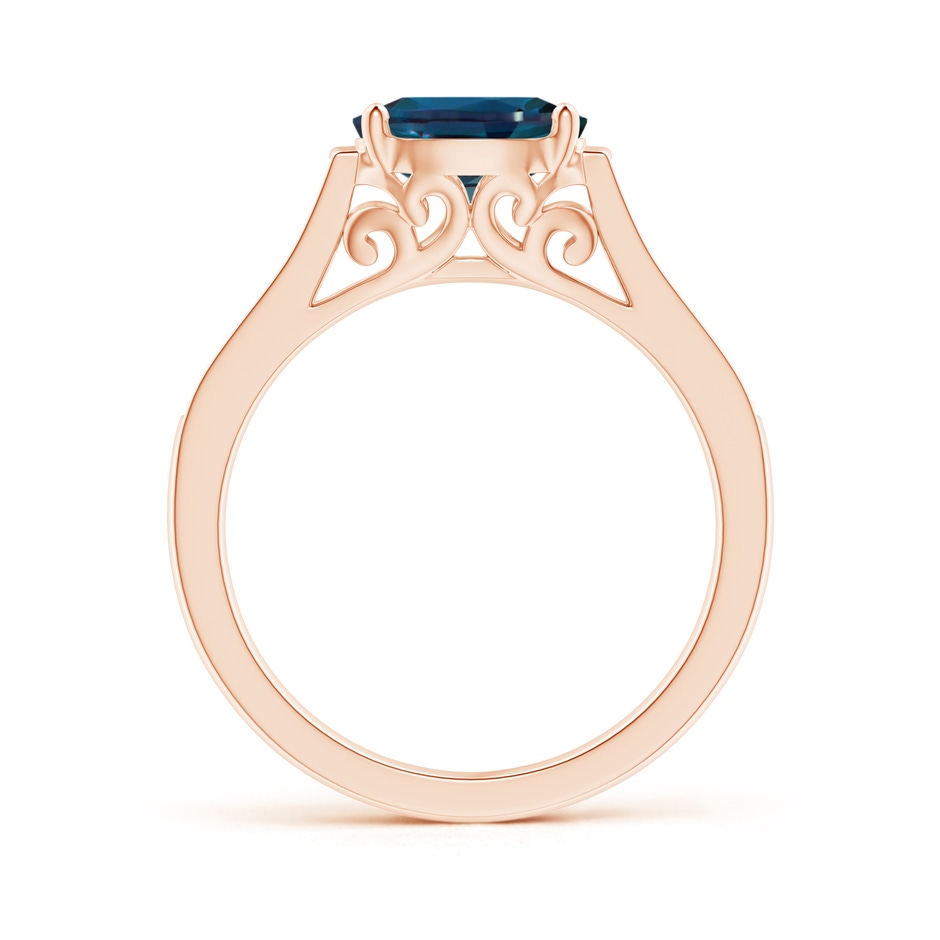 8x6mm Labgrown East-West Oval Lab-Grown Alexandrite Solitaire Ring with Diamonds in 18K Rose Gold side 199