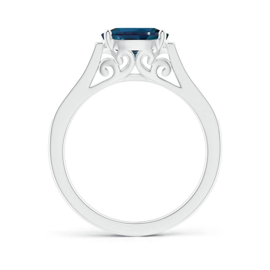 8x6mm Labgrown East-West Oval Lab-Grown Alexandrite Solitaire Ring with Diamonds in P950 Platinum side 199