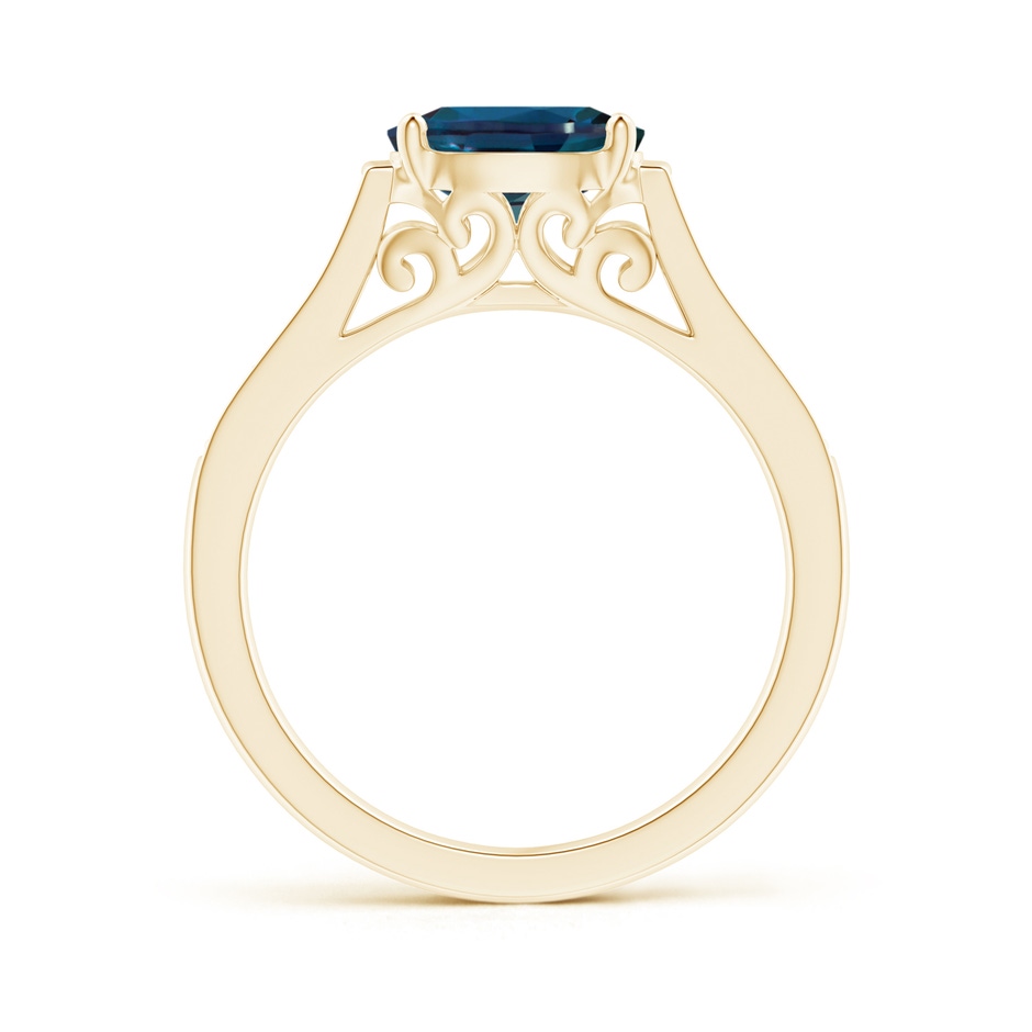8x6mm Labgrown East-West Oval Lab-Grown Alexandrite Solitaire Ring with Diamonds in Yellow Gold side 199
