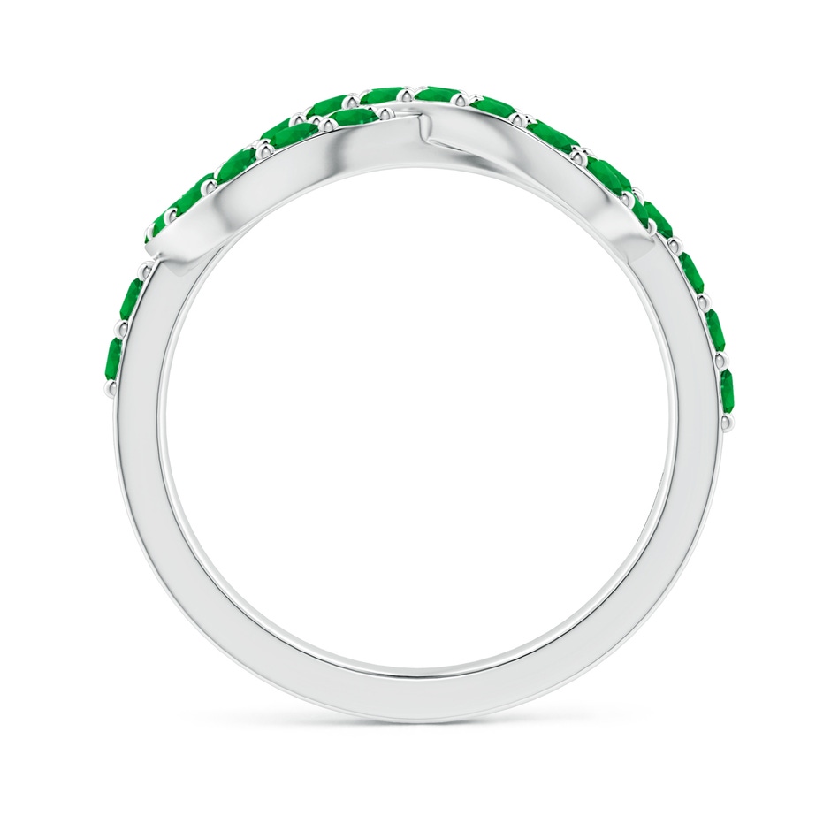 2mm Labgrown Lab-Grown Encrusted Emerald Infinity Knot Ring in P950 Platinum side 199