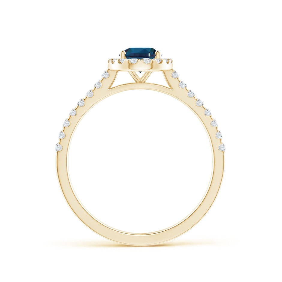 7x5mm Labgrown Oval Lab-Grown Alexandrite Halo Ring with Diamond Accents in Yellow Gold side 199