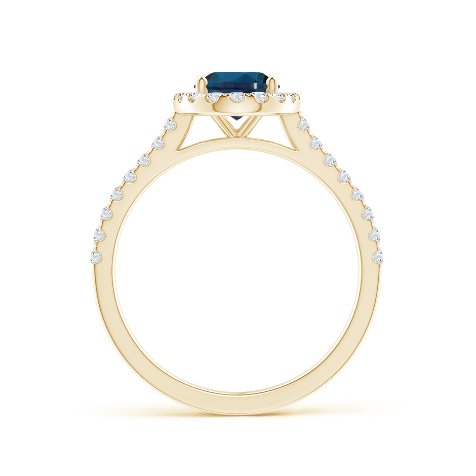 8x6mm Labgrown Oval Lab-Grown Alexandrite Halo Ring with Diamond Accents in 18K Yellow Gold side 199